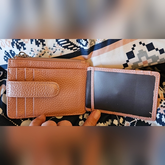 Textured Pink Card Holder Wallet - Picture 4 of 5